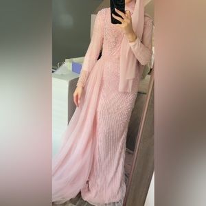 heavily beaded maxi dress